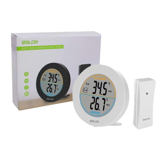 Wireless Indoor/Outdoor Thermometer - Surface or Wall Mounted Monitor, 2.5” LCD - Picture 3 of 8
